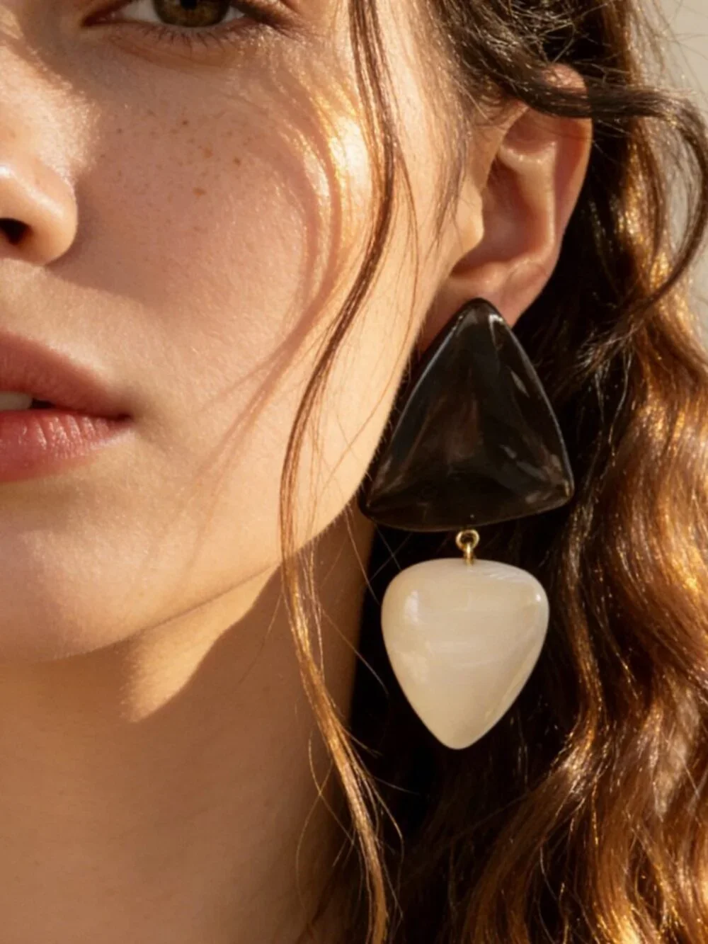 Multicolor Creative Women's Acrylic Geometric Triangle Earrings